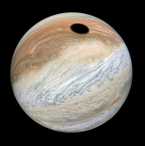 Bayangan Io, Bulan milik planet Jupiter saat gerhana matahari